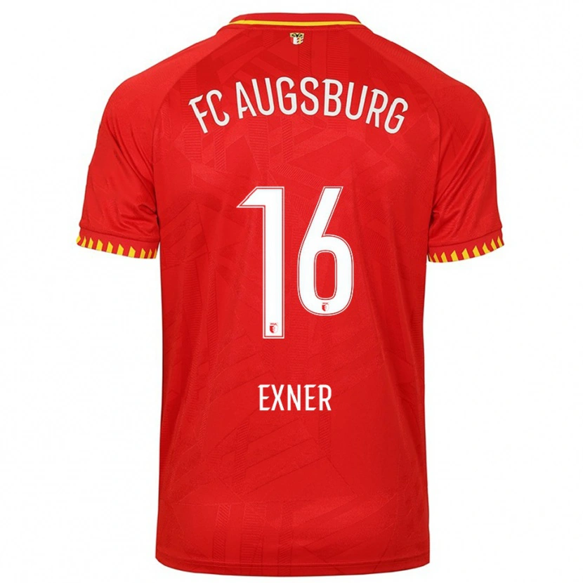 DanxenメンズBen Exner#16レッド イエローアウェイシャツ2025/26ジャージーユニフォーム