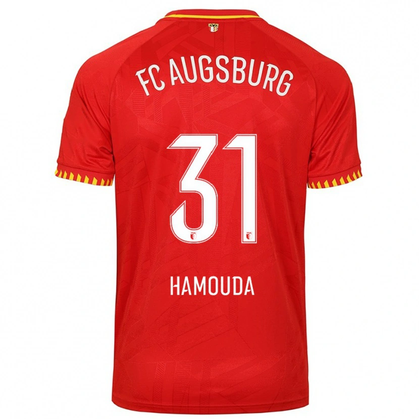 DanxenメンズHania Hamouda#31レッド イエローアウェイシャツ2025/26ジャージーユニフォーム