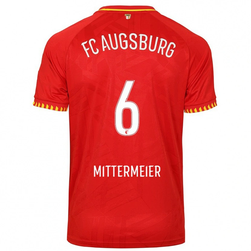 DanxenメンズStefanie Mittermeier#6レッド イエローアウェイシャツ2025/26ジャージーユニフォーム
