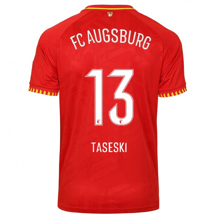 DanxenメンズKristijan Taseski#13レッド イエローアウェイシャツ2025/26ジャージーユニフォーム