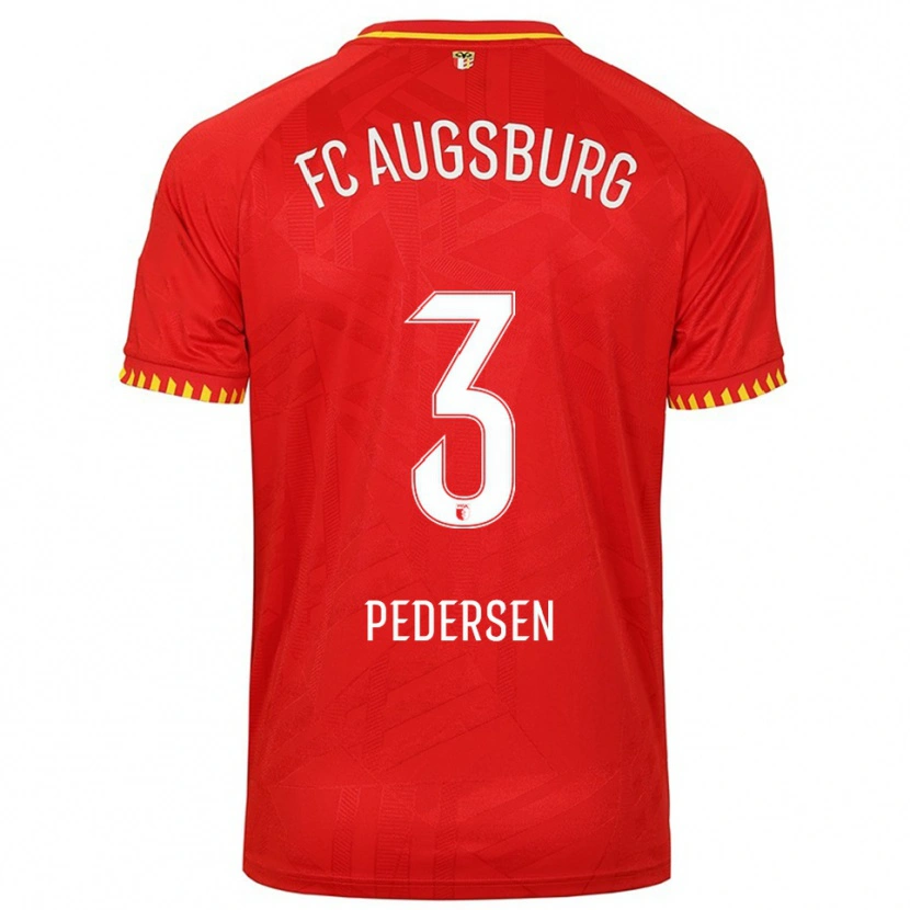 DanxenメンズMads Pedersen#3レッド イエローアウェイシャツ2025/26ジャージーユニフォーム