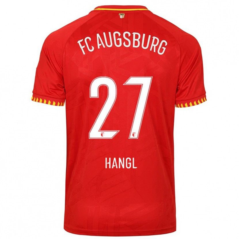 DanxenメンズFlorian Hangl#27レッド イエローアウェイシャツ2025/26ジャージーユニフォーム