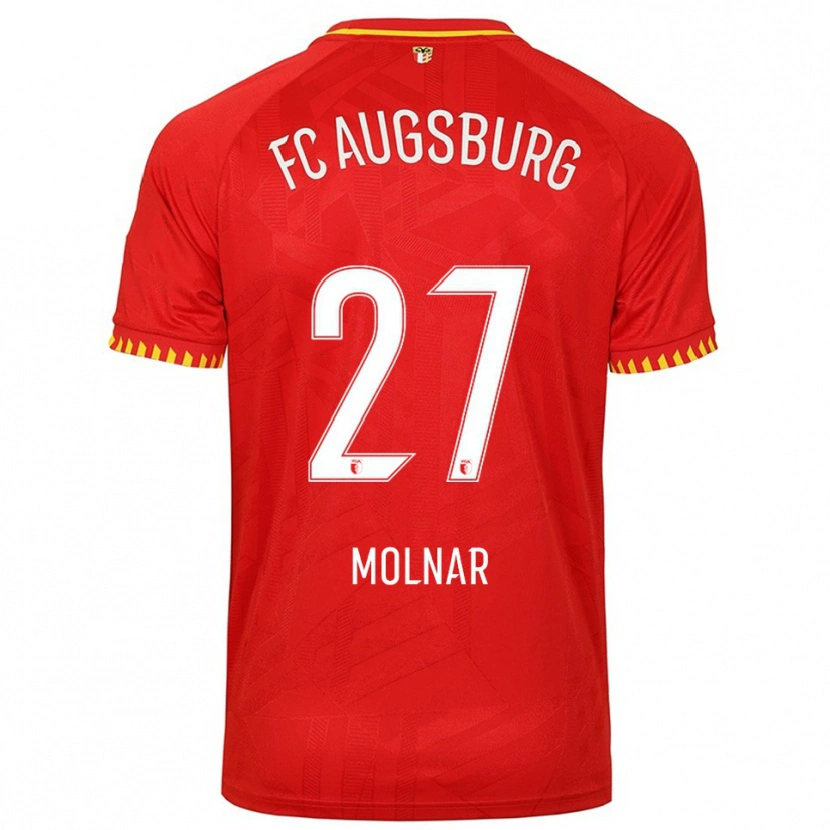 DanxenメンズLars Molnar#27レッド イエローアウェイシャツ2025/26ジャージーユニフォーム