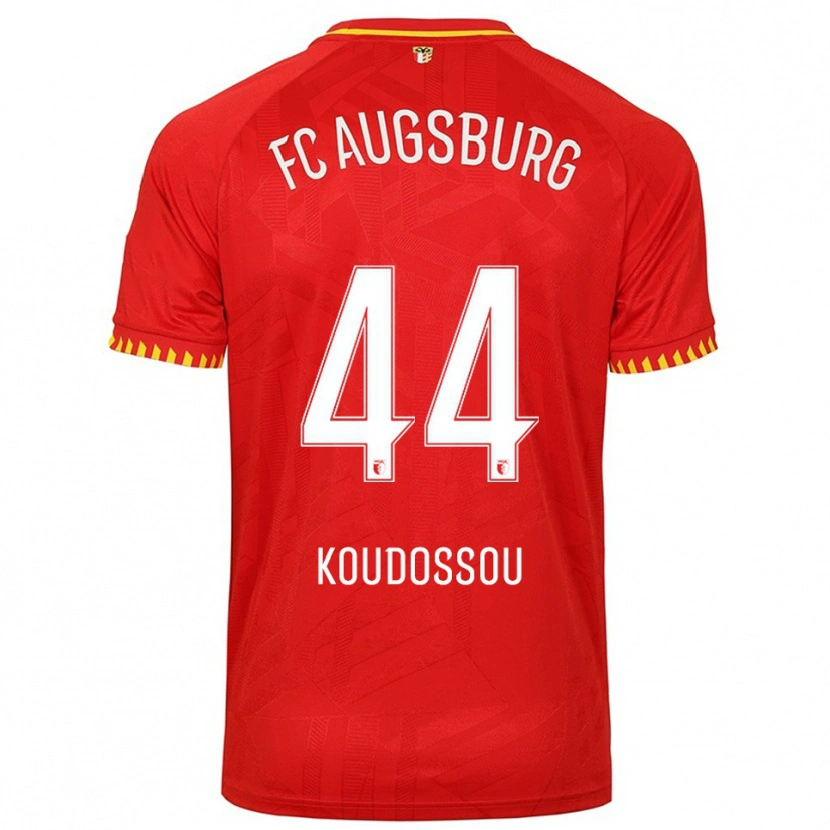 DanxenメンズHenri Koudossou#44レッド イエローアウェイシャツ2025/26ジャージーユニフォーム