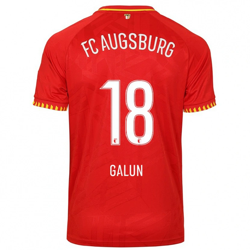DanxenメンズDamian Galun#18レッド イエローアウェイシャツ2025/26ジャージーユニフォーム