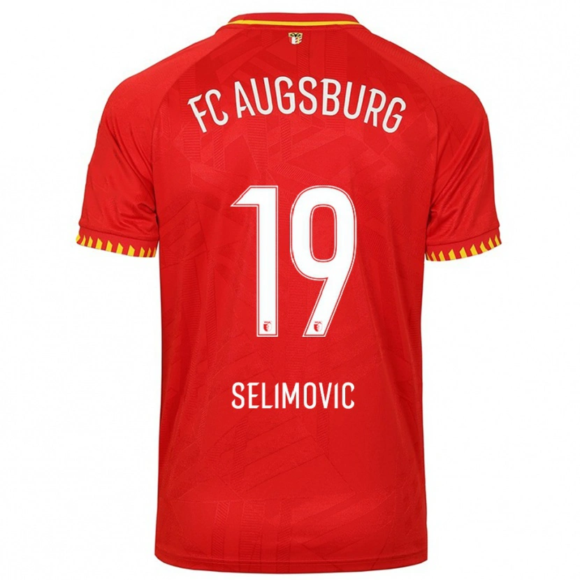 DanxenメンズAmar Selimovic#19レッド イエローアウェイシャツ2025/26ジャージーユニフォーム