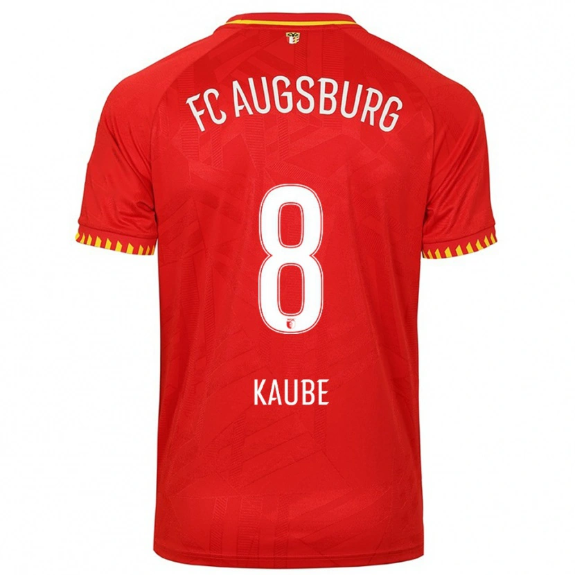 DanxenメンズMoritz Kaube#8レッド イエローアウェイシャツ2025/26ジャージーユニフォーム