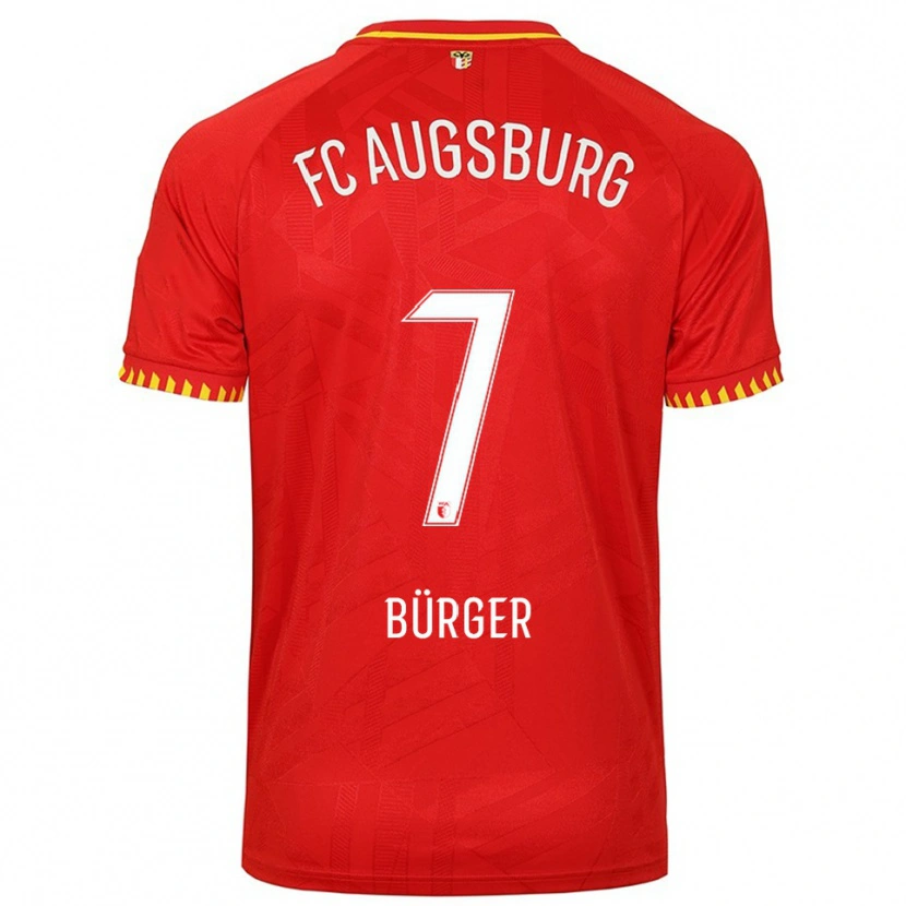 DanxenメンズAnja Bürger#7レッド イエローアウェイシャツ2025/26ジャージーユニフォーム