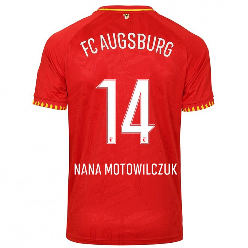 DanxenメンズKevin Nana Motowilczuk#14レッド イエローアウェイシャツ2025/26ジャージーユニフォーム