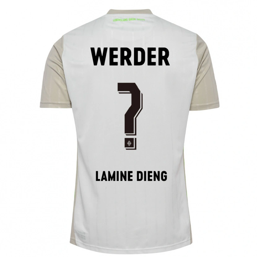 DanxenメンズMamadou Lamine Dieng#0ホワイト ブラックアウェイシャツ2025/26ジャージーユニフォーム