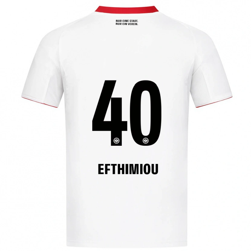 DanxenメンズSissis Efthimiou#40ホワイト レッドアウェイシャツ2025/26ジャージーユニフォーム