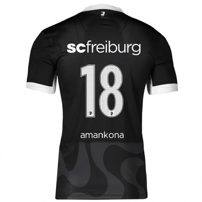 DanxenメンズAlvar Amankona#18ブラック ホワイトアウェイシャツ2025/26ジャージーユニフォーム