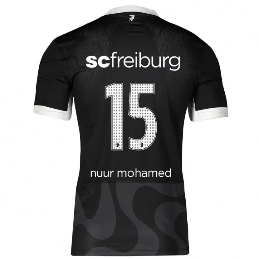 DanxenメンズBillal Nuur Mohamed#15ブラック ホワイトアウェイシャツ2025/26ジャージーユニフォーム