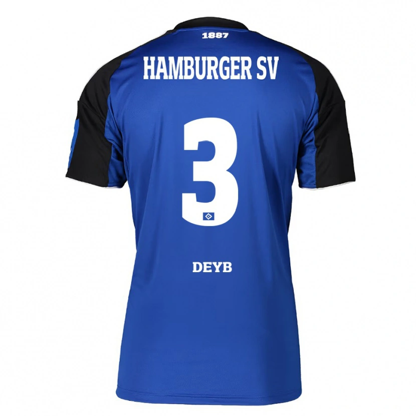 DanxenメンズMarlene Deyß#3ブルー ブラックアウェイシャツ2025/26ジャージーユニフォーム