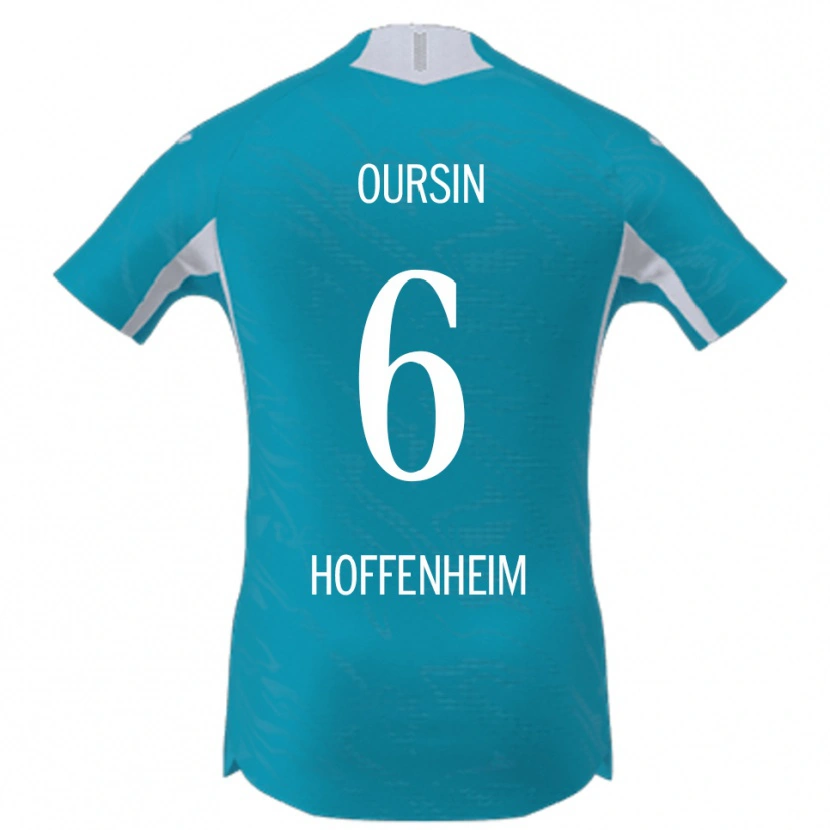 DanxenメンズFredrik Oursin#6スカイブルーアウェイシャツ2025/26ジャージーユニフォーム