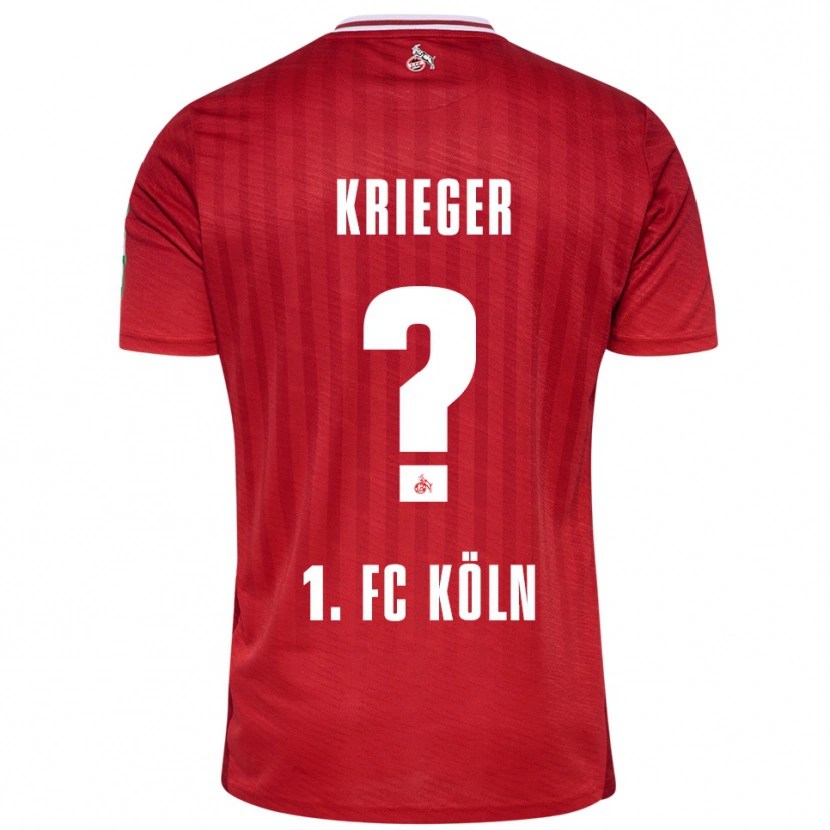 DanxenメンズKarl Krieger#0レッド ホワイトアウェイシャツ2025/26ジャージーユニフォーム