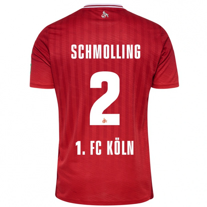 DanxenメンズViktor Schmolling#2レッド ホワイトアウェイシャツ2025/26ジャージーユニフォーム