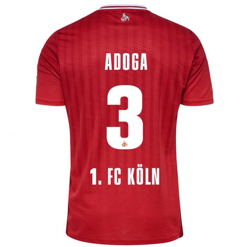 DanxenメンズBrian Adoga#3レッド ホワイトアウェイシャツ2025/26ジャージーユニフォーム