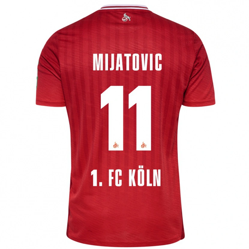 DanxenメンズLuca Mijatovic#11レッド ホワイトアウェイシャツ2025/26ジャージーユニフォーム