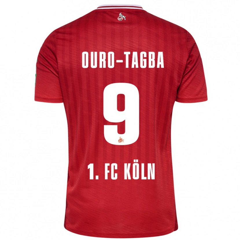 DanxenメンズMansour Ouro-Tagba#9レッド ホワイトアウェイシャツ2025/26ジャージーユニフォーム