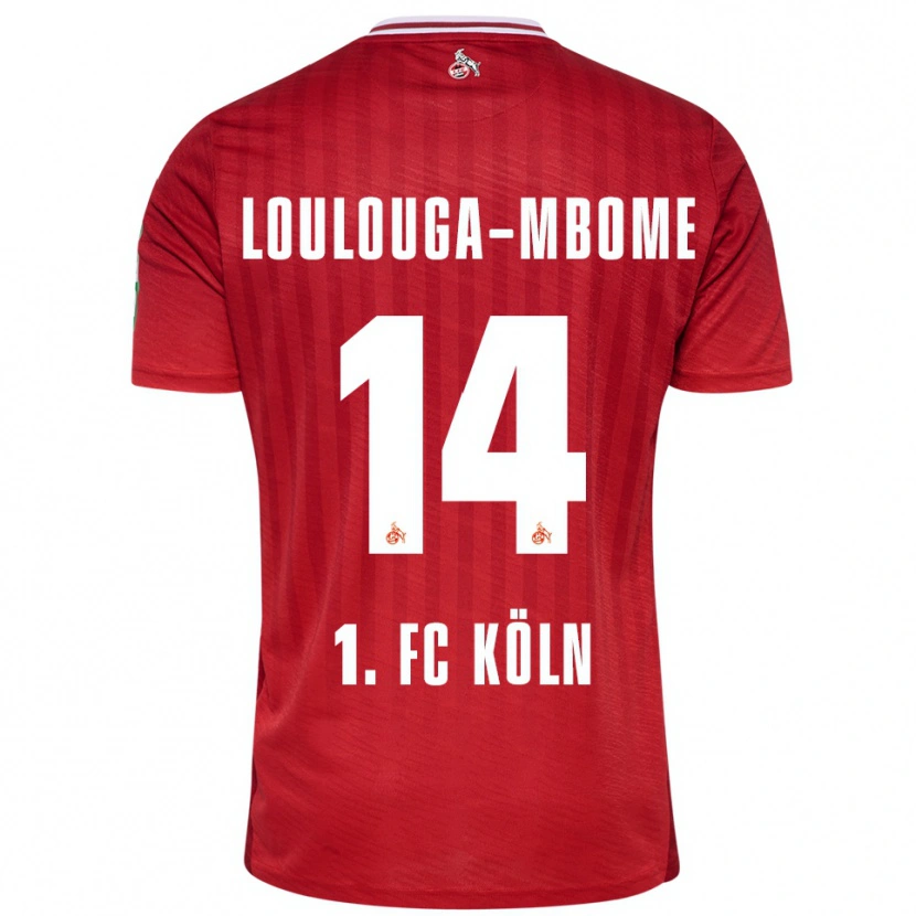 DanxenメンズPascal Loulouga-Mbome#14レッド ホワイトアウェイシャツ2025/26ジャージーユニフォーム
