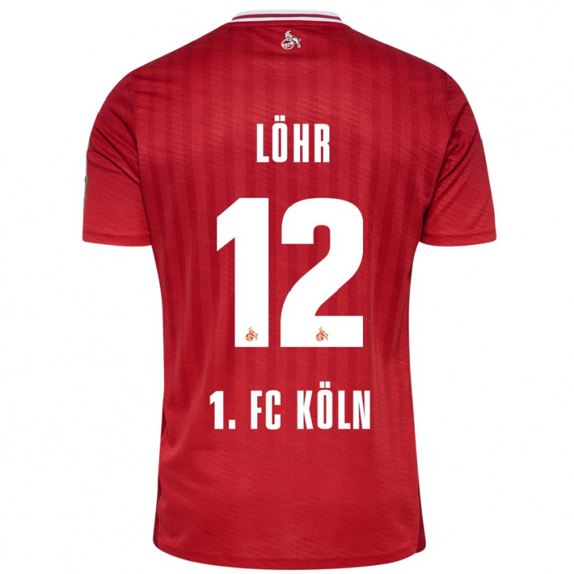DanxenメンズMax Löhr#12レッド ホワイトアウェイシャツ2025/26ジャージーユニフォーム