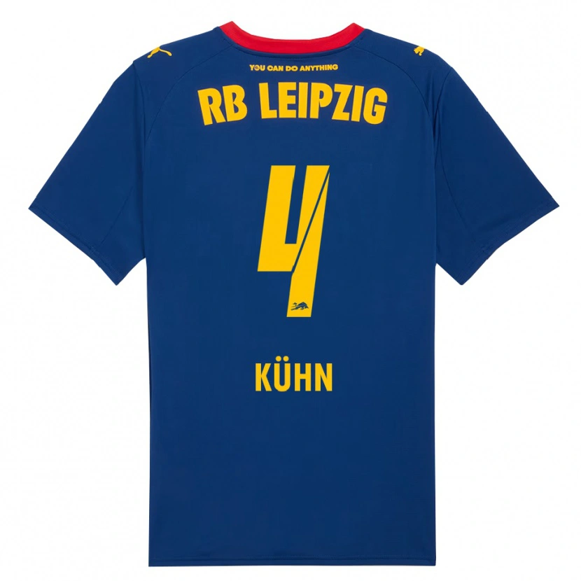 DanxenメンズJanne Kühn#4ネイビー レッドアウェイシャツ2025/26ジャージーユニフォーム