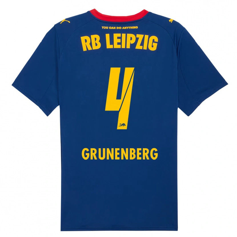 DanxenメンズRucy Grunenberg#4ネイビー レッドアウェイシャツ2025/26ジャージーユニフォーム