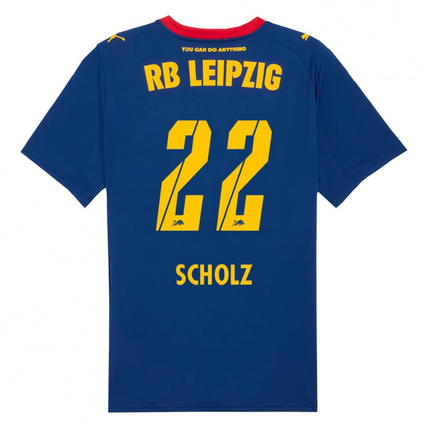 DanxenメンズEmil Scholz#22ネイビー レッドアウェイシャツ2025/26ジャージーユニフォーム