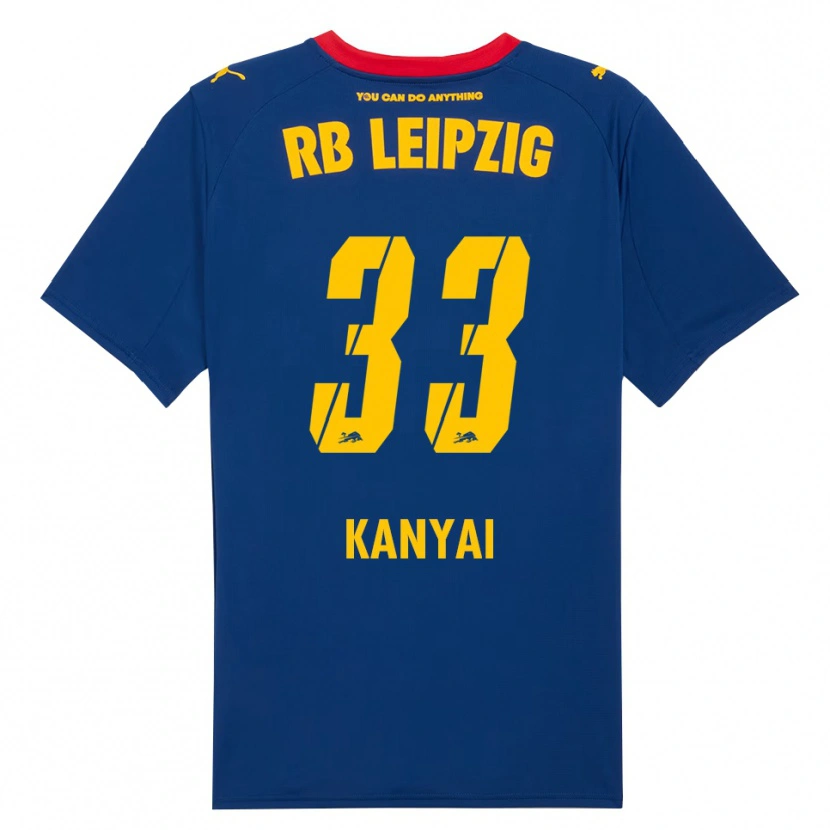DanxenメンズJános Kányai#33ネイビー レッドアウェイシャツ2025/26ジャージーユニフォーム