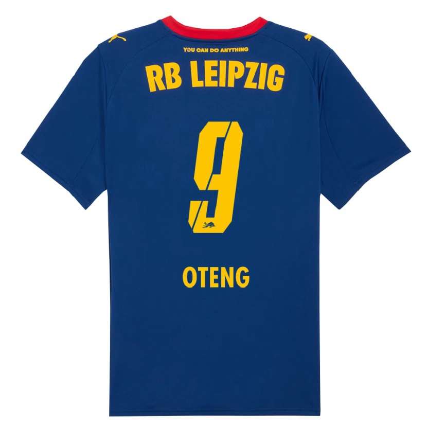 DanxenメンズPersis Oteng#9ネイビー レッドアウェイシャツ2025/26ジャージーユニフォーム