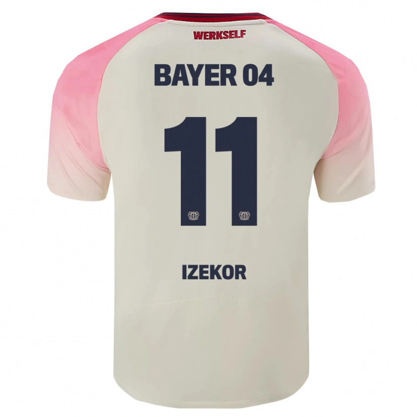 DanxenメンズKen Izekor#11ピンク オフホワイトアウェイシャツ2025/26ジャージーユニフォーム