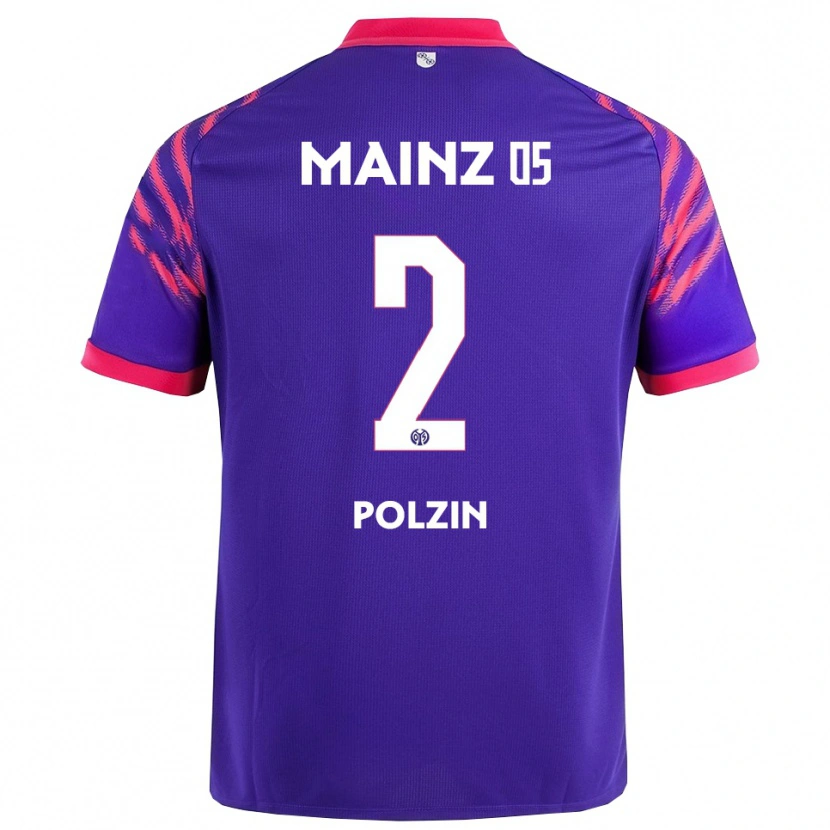 DanxenメンズMaximilian Polzin#2ネイビー ピンクアウェイシャツ2025/26ジャージーユニフォーム