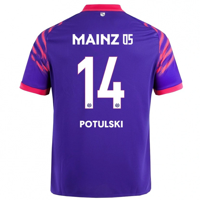 DanxenメンズKacper Potulski#14ネイビー ピンクアウェイシャツ2025/26ジャージーユニフォーム