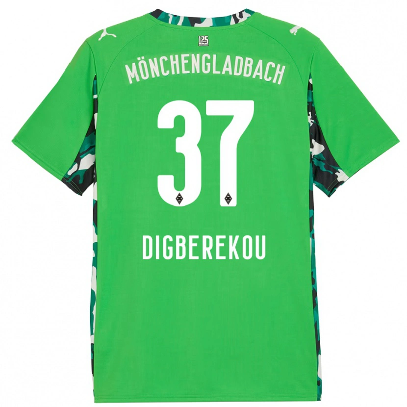 Danxenメンズイブラヒム・ディグベレコウ#37グリーン ブラックアウェイシャツ2025/26ジャージーユニフォーム