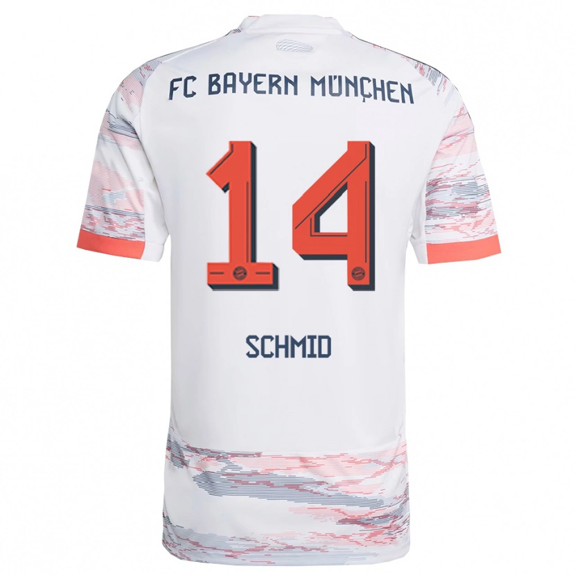 DanxenメンズLeopold Schmid#14ホワイト グレーアウェイシャツ2025/26ジャージーユニフォーム