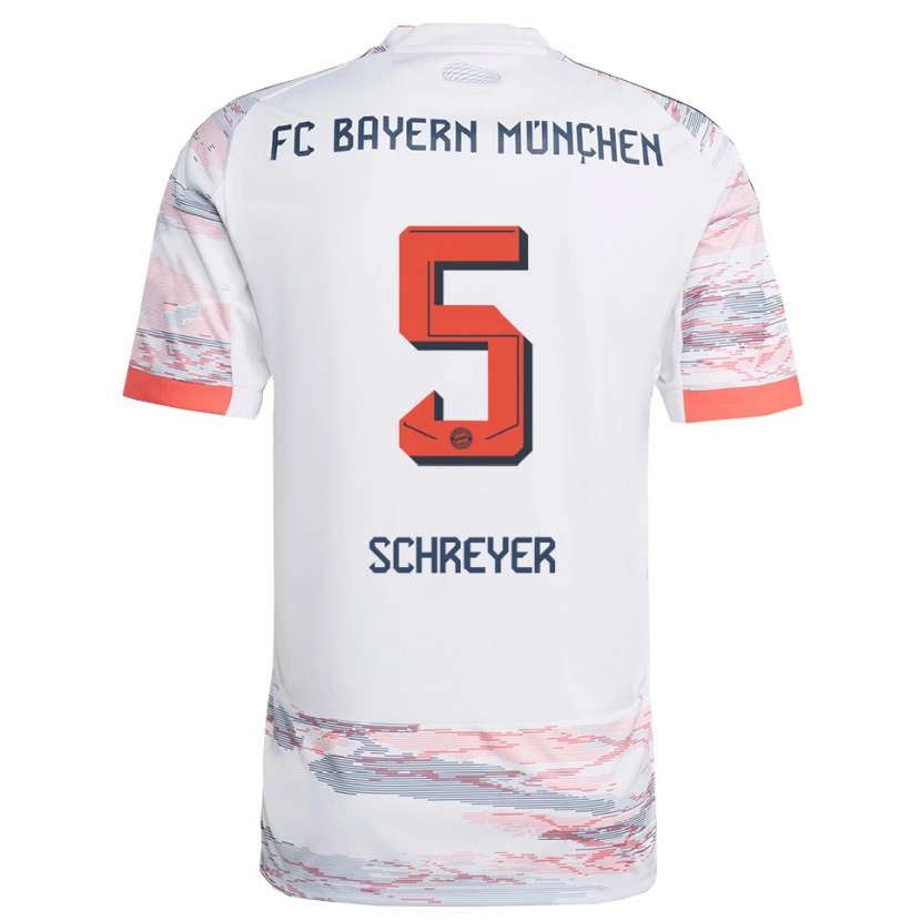 DanxenメンズTim Schreyer#5ホワイト グレーアウェイシャツ2025/26ジャージーユニフォーム
