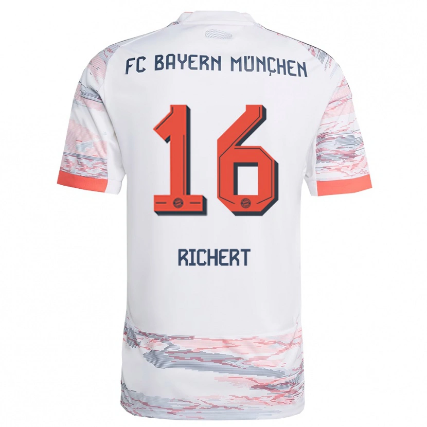 DanxenメンズLeonhard Richert#16ホワイト グレーアウェイシャツ2025/26ジャージーユニフォーム