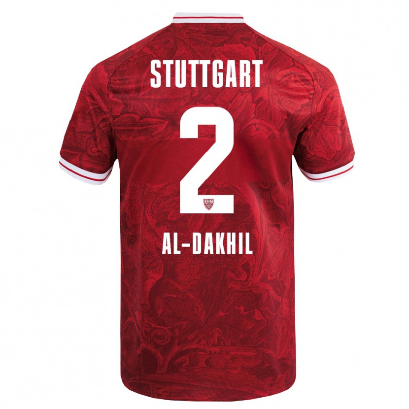 Danxenメンズアミーン・アル＝ダヒル#2レッド ブラックアウェイシャツ2025/26ジャージーユニフォーム