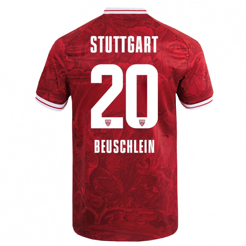 DanxenメンズJana Beuschlein#20レッド ブラックアウェイシャツ2025/26ジャージーユニフォーム
