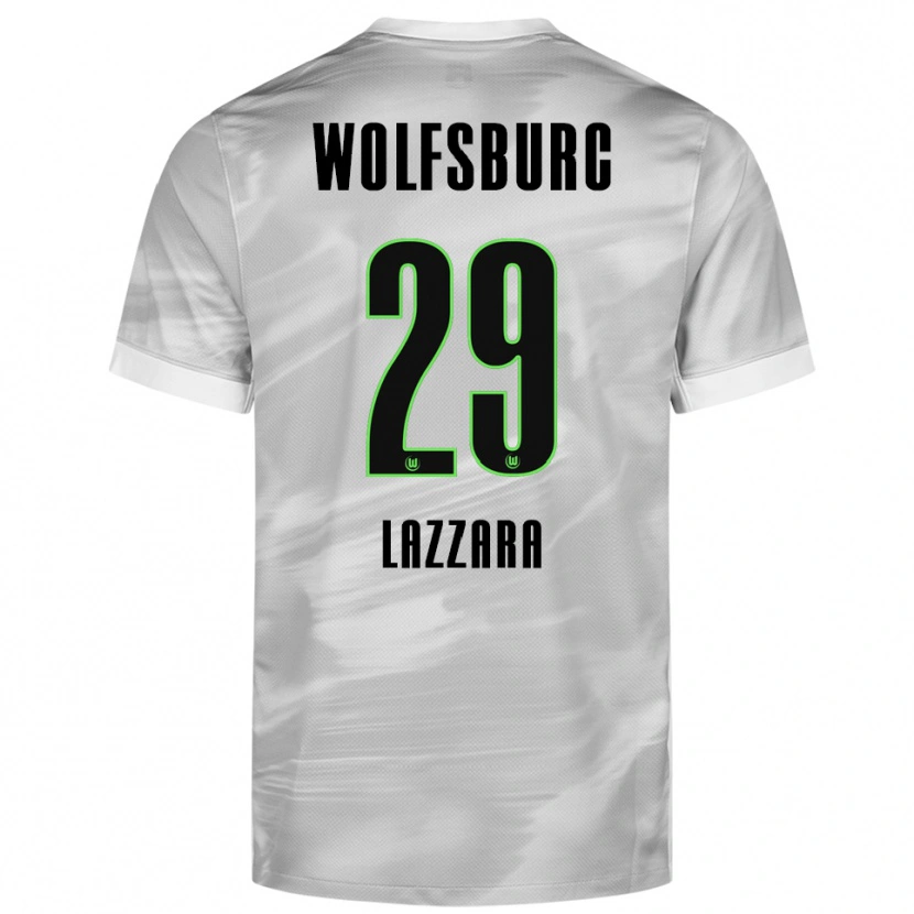 DanxenメンズLuan Lazzara#29グレー ホワイトアウェイシャツ2025/26ジャージーユニフォーム