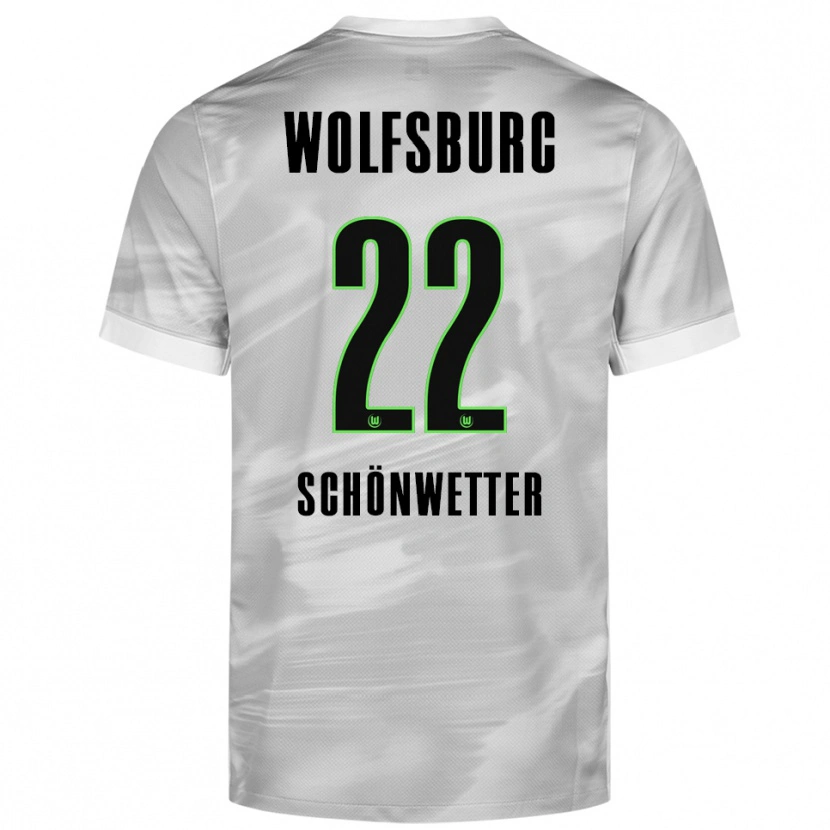 DanxenメンズChristina Schönwetter#22グレー ホワイトアウェイシャツ2025/26ジャージーユニフォーム