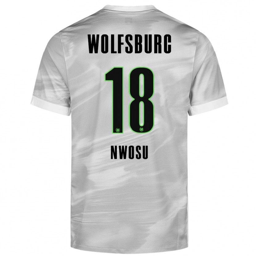 DanxenメンズLewis Nwosu#18グレー ホワイトアウェイシャツ2025/26ジャージーユニフォーム