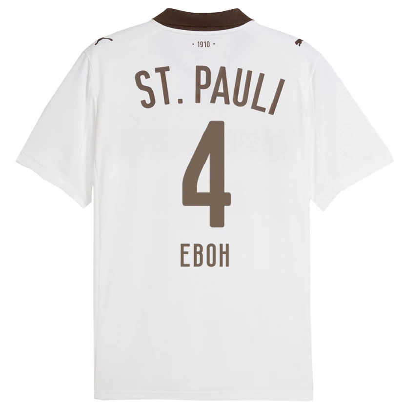 DanxenメンズEmmanuel Eboh#4ホワイト レッドアウェイシャツ2025/26ジャージーユニフォーム