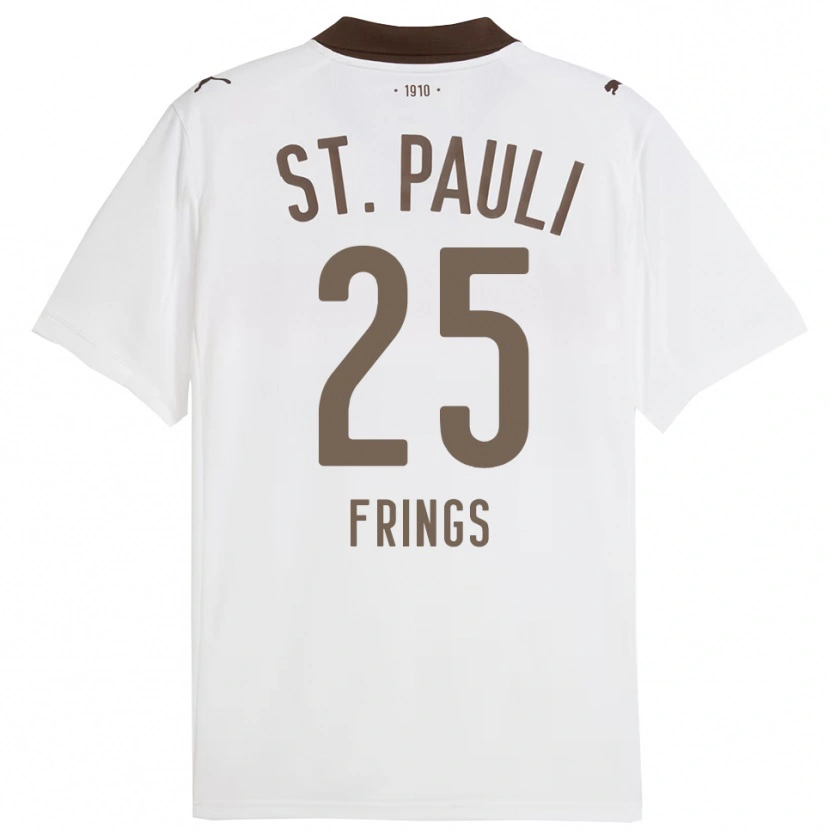 DanxenメンズEmma Frings#25ホワイト レッドアウェイシャツ2025/26ジャージーユニフォーム