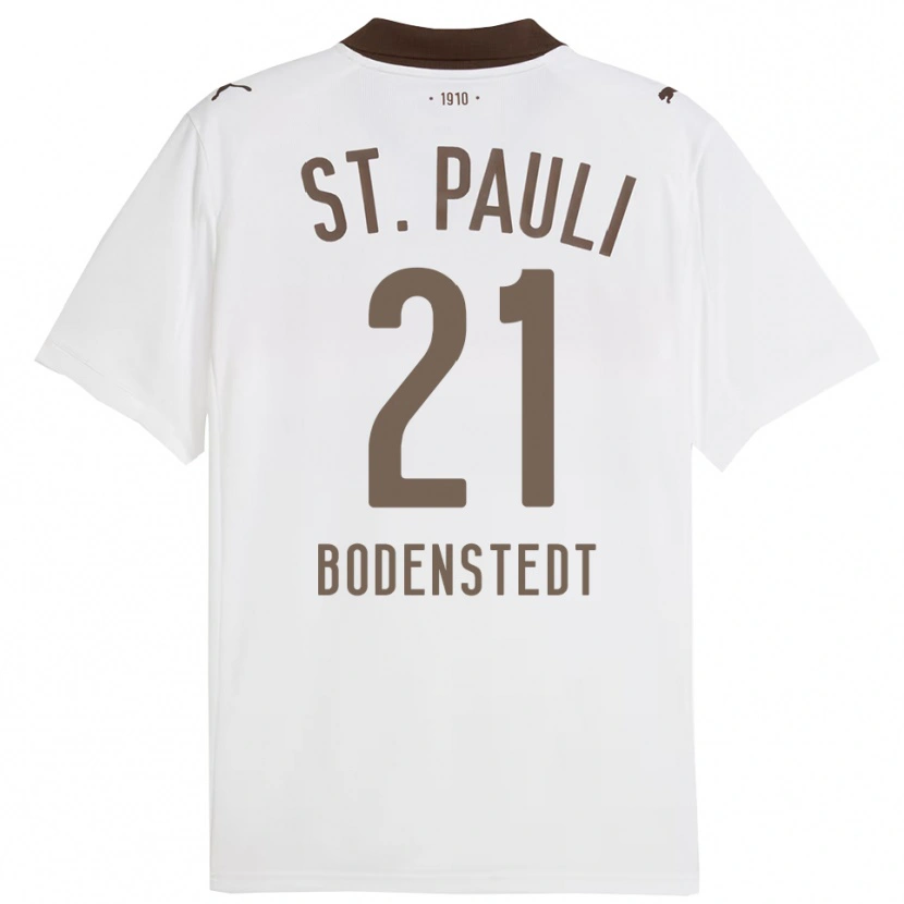 DanxenメンズPaula Bodenstedt#21ホワイト レッドアウェイシャツ2025/26ジャージーユニフォーム