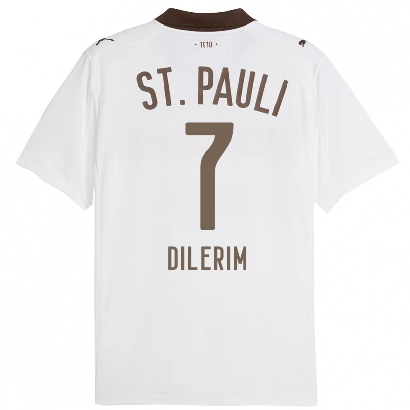 DanxenメンズTaylan Dilerim#7ホワイト レッドアウェイシャツ2025/26ジャージーユニフォーム