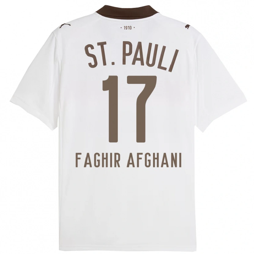 DanxenメンズYounan Faghir Afghani#17ホワイト レッドアウェイシャツ2025/26ジャージーユニフォーム