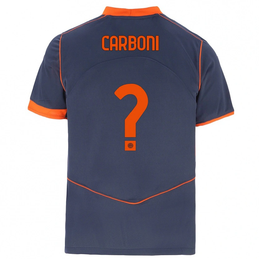 DanxenメンズCristiano Carboni#0グレー オレンジサードユニフォームシャツ2025/26ジャージーユニフォーム