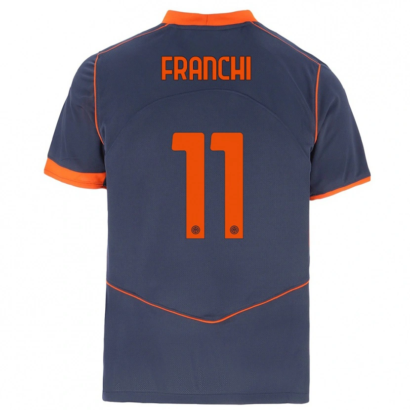 DanxenメンズMirko Franchi#11グレー オレンジサードユニフォームシャツ2025/26ジャージーユニフォーム